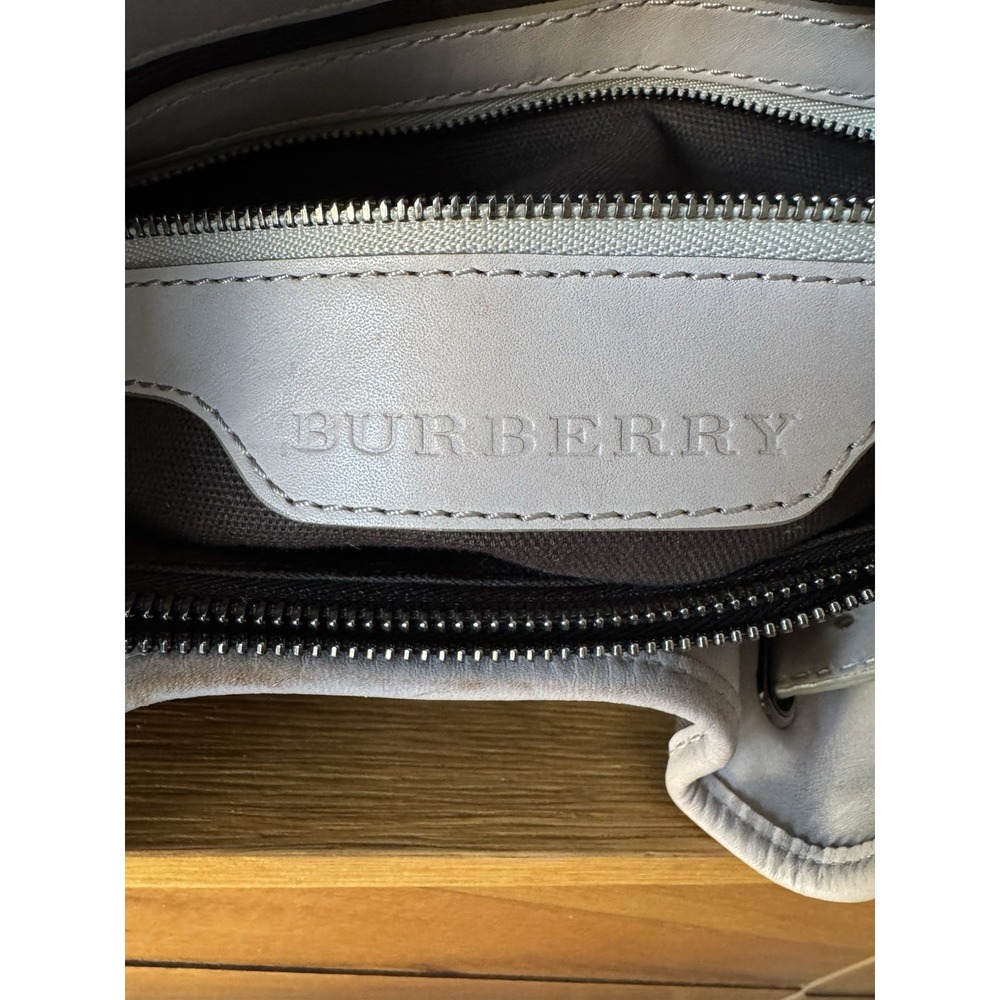 Burberry Beige Smoked Check PVC and Leather Walden Hobo Medium Women's Bag - Picture 9 of 15